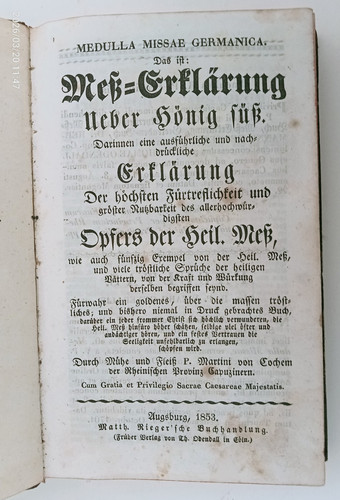 Medolla missae germanica messa - missae,