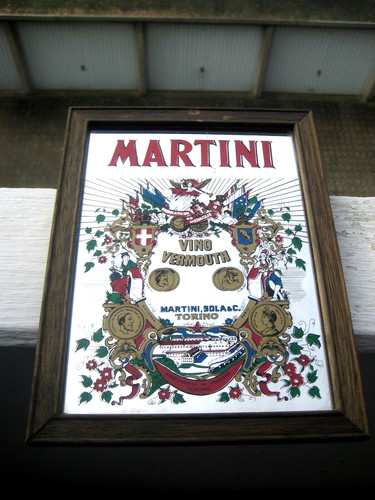 Vecchio specchio pubblicitario - vecchio,